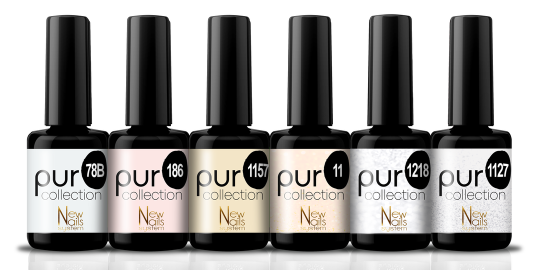 Smalto gel per unghie color semipermanente MILKSHAKE COLLECTION set 6 colori polish gel