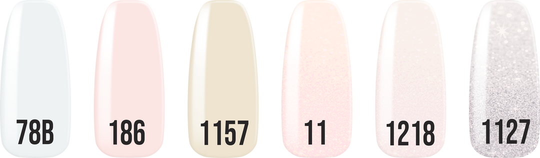Smalto gel per unghie color semipermanente MILKSHAKE COLLECTION set 6 colori polish gel