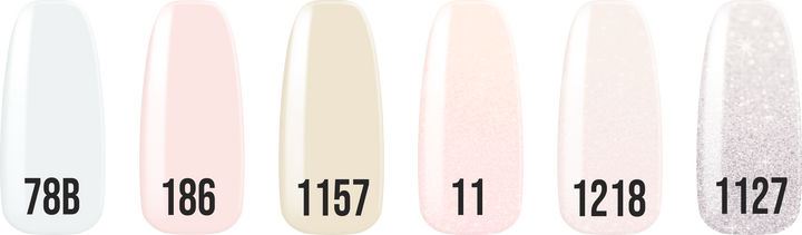 Smalto gel per unghie color semipermanente MILKSHAKE COLLECTION set 6 colori polish gel