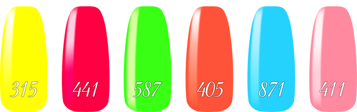 Smalto gel per unghie color semipermanente LOLLIPOP COLLECTION set 6 colori smalto gel per unghie