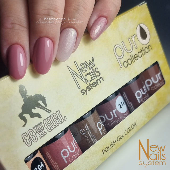 Smalto per unghie gel color semipermanente Puro collection 158 colore Cowgirl