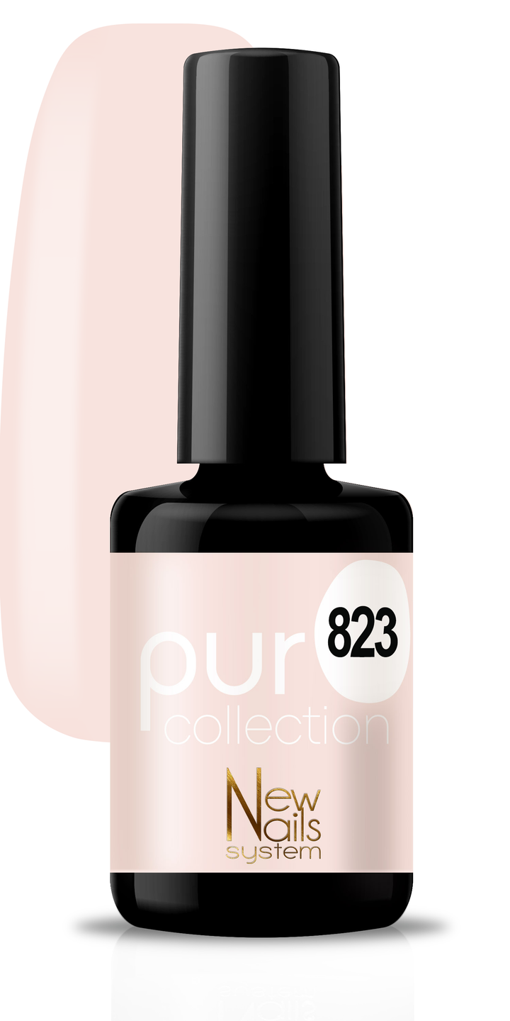 Smalto per unghie gel color semipermanente Puro collection 823 colore Black & White