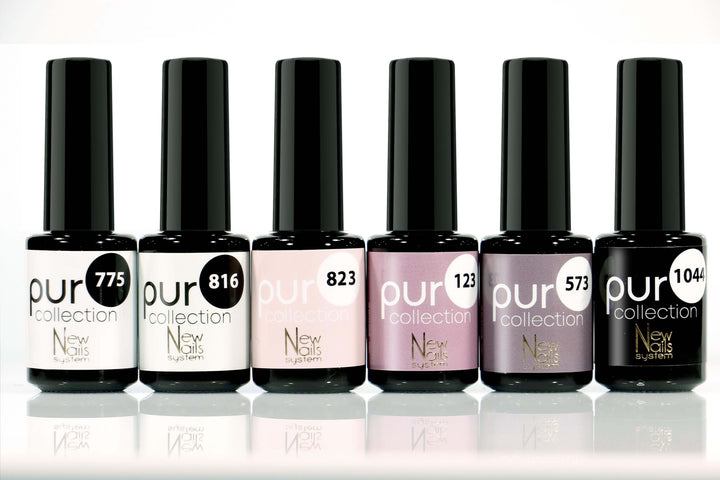 Smalto gel per unghie color semipermanente BLACK & WHITE COLLECTION set 6 colori polish gel