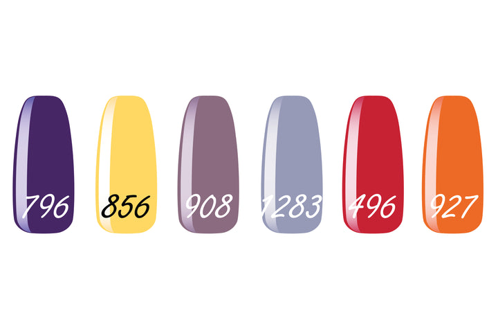 Smalto gel per unghie color semipermanente CARDIGAN COLLECTION set 6 colori polish gel