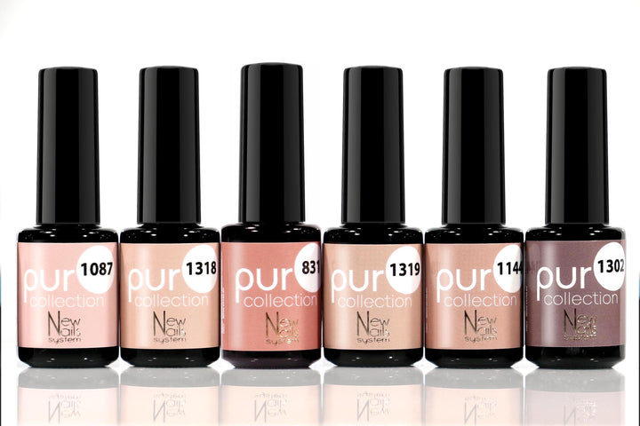 Smalto gel per unghie color semipermanente FASHION NUDE COLLECTION set 6 colori polish gel