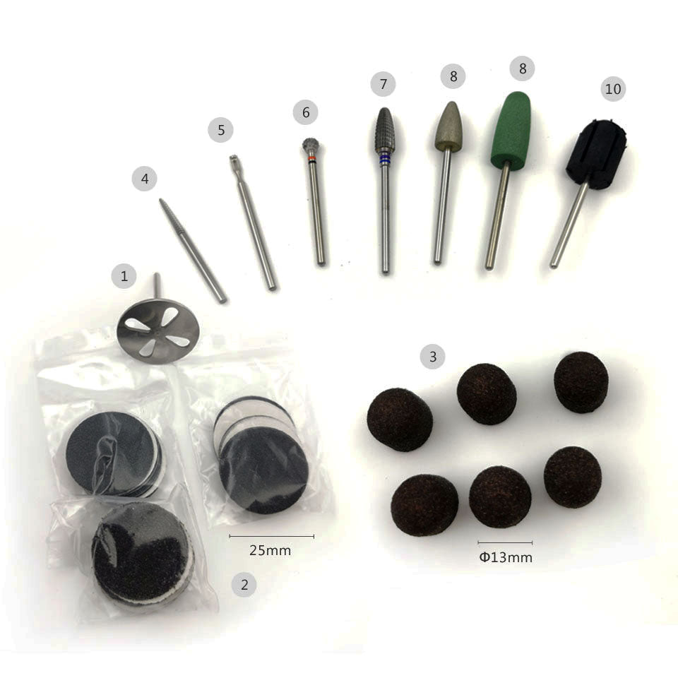 PEDICURE KIT  set di punte fresa per pedicure